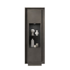 Berlin 1 Door 67cm Grey Glass Display Cabinet - FurniComp