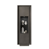Berlin 1 Door 67cm Grey Glass Display Cabinet - FurniComp
