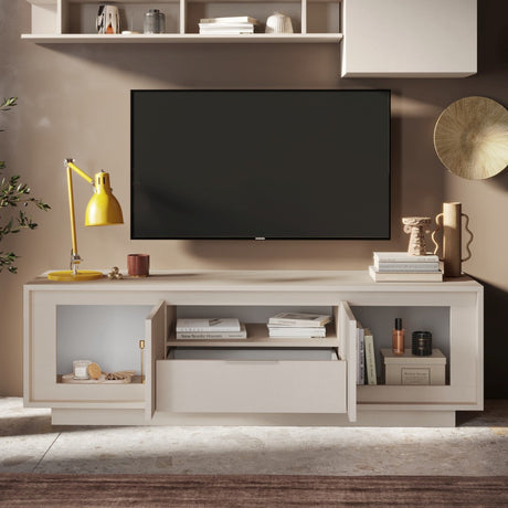 Berlin 2 Door 1 Drawer 180cm Cashmere TV Stand - FurniComp