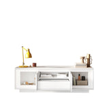Berlin 2 Door 1 Drawer 180cm Matt White TV Stand - FurniComp