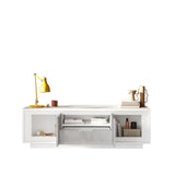 Berlin 2 Door 1 Drawer 180cm Matt White and Concrete Grey TV Stand - FurniComp