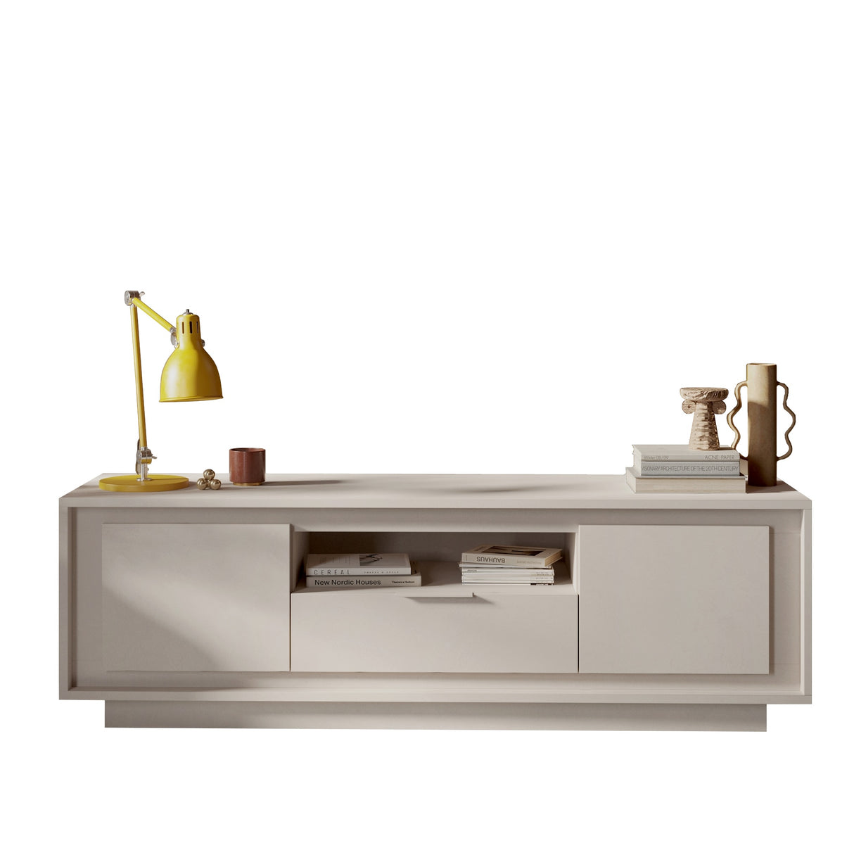 Berlin 2 Door 1 Drawer 180cm Cashmere TV Stand - FurniComp