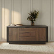 Berlin 2 Door 3 Drawer 180cm Grey and Mercure Oak Sideboard - FurniComp
