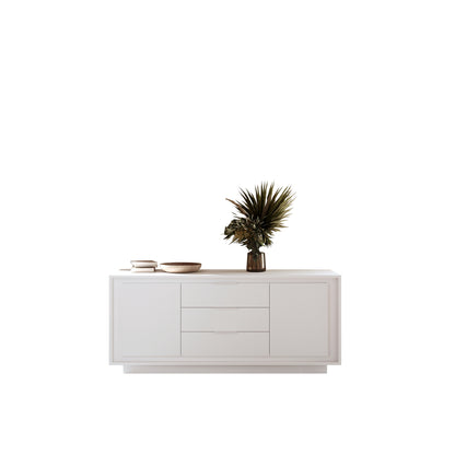 Berlin 2 Door 3 Drawer 180cm Matt White Sideboard - FurniComp