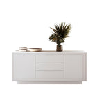 Berlin 2 Door 3 Drawer 180cm Matt White Sideboard - FurniComp