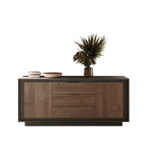 Berlin 2 Door 3 Drawer 180cm Grey and Mercure Oak Sideboard - FurniComp
