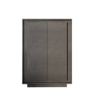 Berlin 2 Door 106cm Grey Highboard/Tall Sideboard - FurniComp