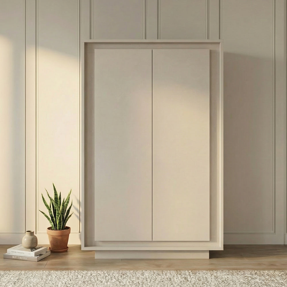 Berlin 2 Door 106cm Cashmere Highboard/Tall Sideboard