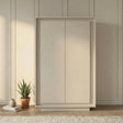 Berlin 2 Door 106cm Cashmere Highboard/Tall Sideboard - FurniComp