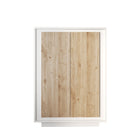Berlin 2 Door 106cm Matt White and Cadiz Oak Highboard/Tall Sideboard - FurniComp