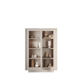 Berlin 2 Door 106cm Cashmere Highboard/Tall Sideboard - FurniComp