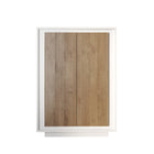 Berlin 2 Door 106cm Matt White and Mercure Oak Highboard/Tall Sideboard - FurniComp