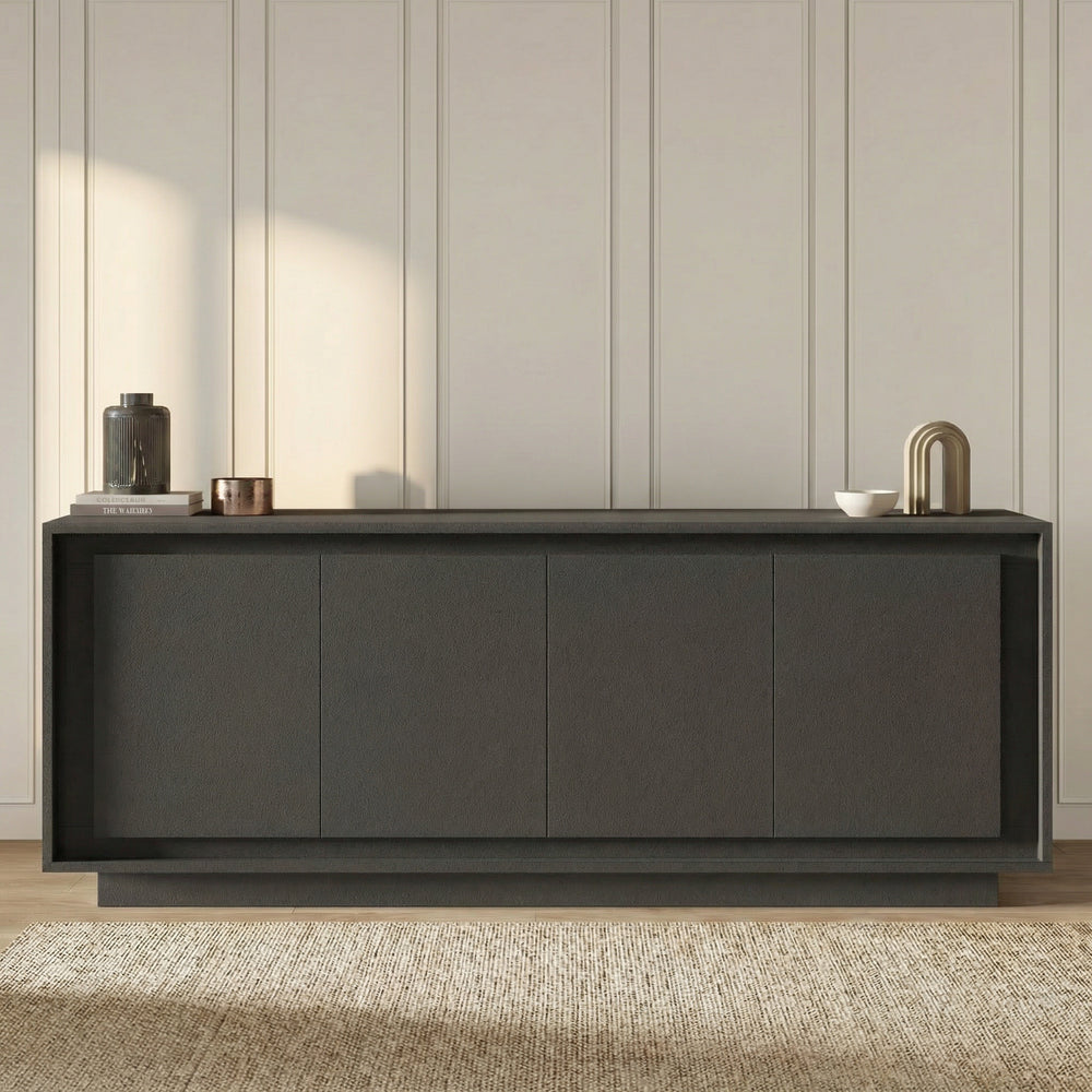 Berlin 4 Door 207cm Grey Sideboard