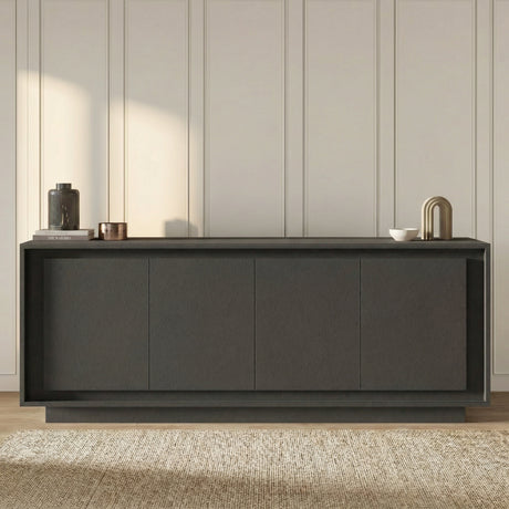 Berlin 4 Door 207cm Grey Sideboard - FurniComp