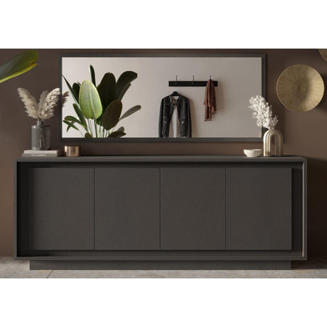 Berlin 4 Door 207cm Grey Sideboard - FurniComp