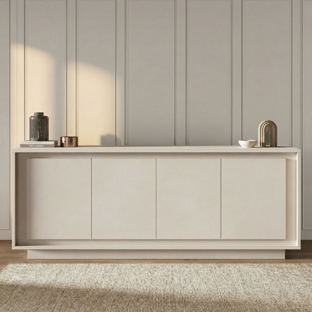 Berlin 4 Door 207cm Cashmere Sideboard - FurniComp