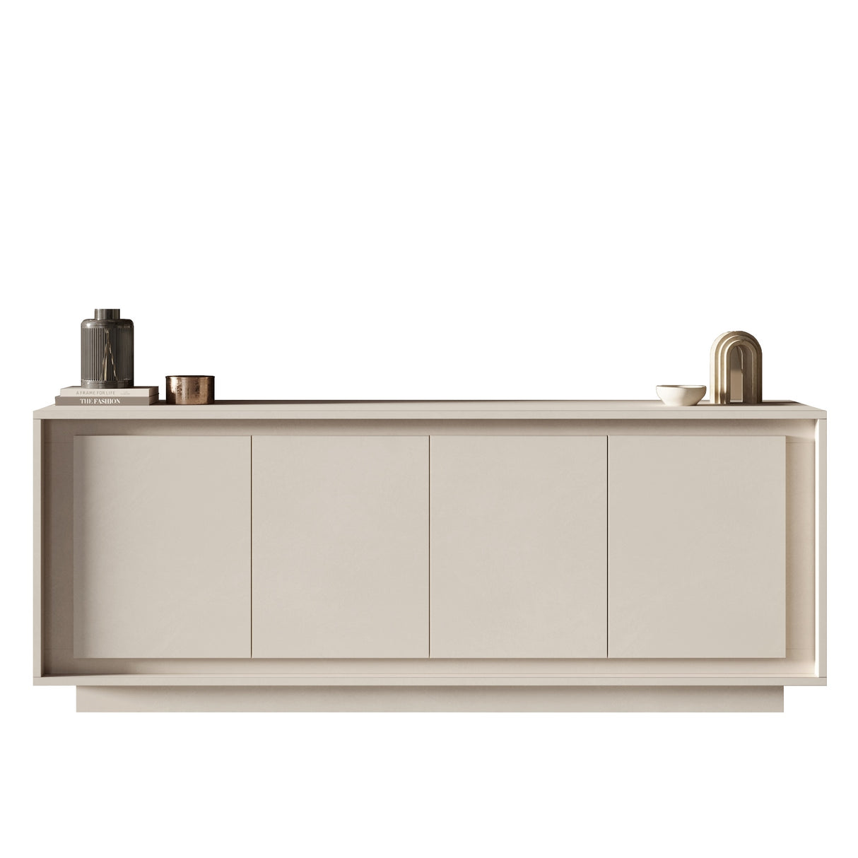 Berlin 4 Door 207cm Cashmere Sideboard - FurniComp