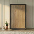 Berlin 2 Door 106cm Grey and Mercure Oak Highboard/Tall Sideboard - FurniComp