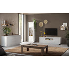 Berlin 1 Door 67cm Matt White Glass Display Cabinet - FurniComp