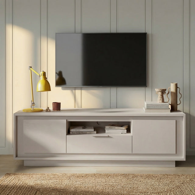 Berlin 2 Door 1 Drawer 180cm Cashmere TV Stand - FurniComp