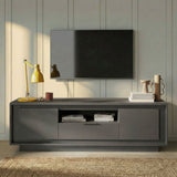 Berlin 2 Door 1 Drawer 180cm Grey TV Stand - FurniComp