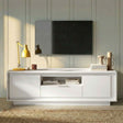 Berlin 2 Door 1 Drawer 180cm Matt White TV Stand - FurniComp