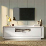 Berlin 2 Door 1 Drawer 180cm Matt White TV Stand - FurniComp