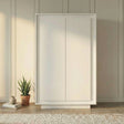 Berlin 2 Door 106cm Matt White Highboard/Tall Sideboard - FurniComp