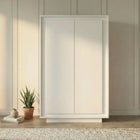 Berlin 2 Door 106cm Matt White Highboard/Tall Sideboard - FurniComp
