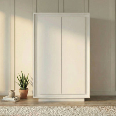 Berlin 2 Door 106cm Matt White Highboard/Tall Sideboard