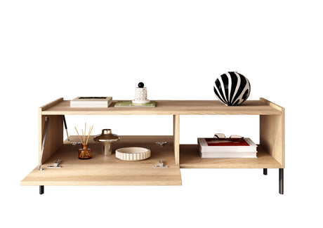 Beverly 100cm 2 Door Coffee Table - Oak - FurniComp