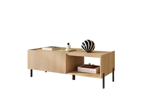 Beverly 100cm 2 Door Coffee Table - Oak - FurniComp