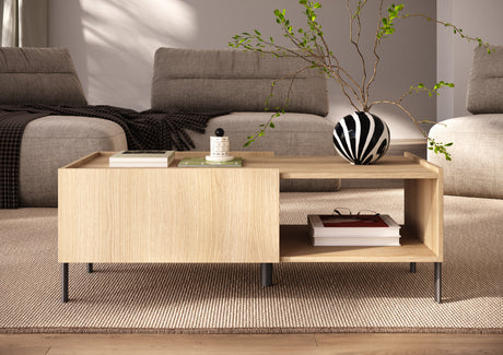 Beverly 100cm 2 Door Coffee Table - Oak - FurniComp