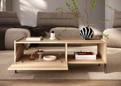 Beverly 100cm 2 Door Coffee Table - Oak - FurniComp