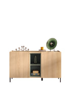 Beverly 130cm 2 Door Sideboard - Oak & Olive Green - FurniComp