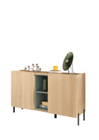 Beverly 130cm 2 Door Sideboard - Oak & Olive Green - FurniComp