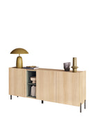 Beverly 180cm 3 Door Sideboard - Oak & Olive Green - FurniComp