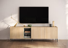 Beverly 180cm 3 Door TV Unit - Oak & Olive Green - FurniComp
