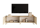 Bailey 200cm Large 4 Door TV Unit - Oak & Cream - FurniComp