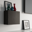 Combo 55cm Floating Wall Cube With Door -Burnt Black COM-81-10 - FurniComp