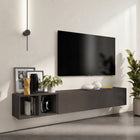 Combo 194cm Floating Wall Hung TV Entertainment Unit – Black Lava - FurniComp