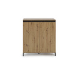 Cancun 2 Door 100cm Anthracite and Artisan Oak Highboard/Tall Sideboard - FurniComp
