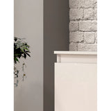 Cancun 2 Door 200cm White Gloss and Anthracite TV Stand - FurniComp