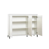 Cancun 3 Door 138cm White Gloss and Anthracite Highboard/Tall Sideboard - FurniComp