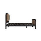 Carmen Black & Brown Velvet Fabric Bed Frame - FurniComp