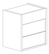 Carter 3 Drawer Bedside Table - Bronze & Mercure Oak - FurniComp