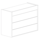 Carter 4 Drawer 110cm Chest of Drawers - White Oak & Cadiz - FurniComp