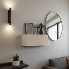 Combo 69cm Horizontal Wall Mounted Cabinet with Flap Door - Cashmere - FurniComp