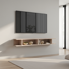 Combo 138cm Floating Wall Hung TV Shelf - Cashmere COM-43-10 - FurniComp