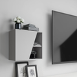 Combo 55cm Floating Wall Cube With Shaped Door - Light Chalk Grey COM-18-05 - FurniComp